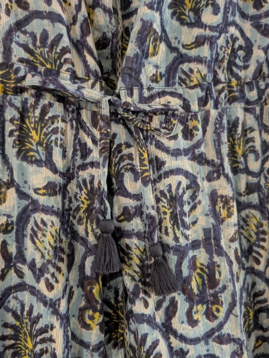 Maison Hotel Vintage Blue Cotton Roberta Dress Medium - Picture 4 of 10